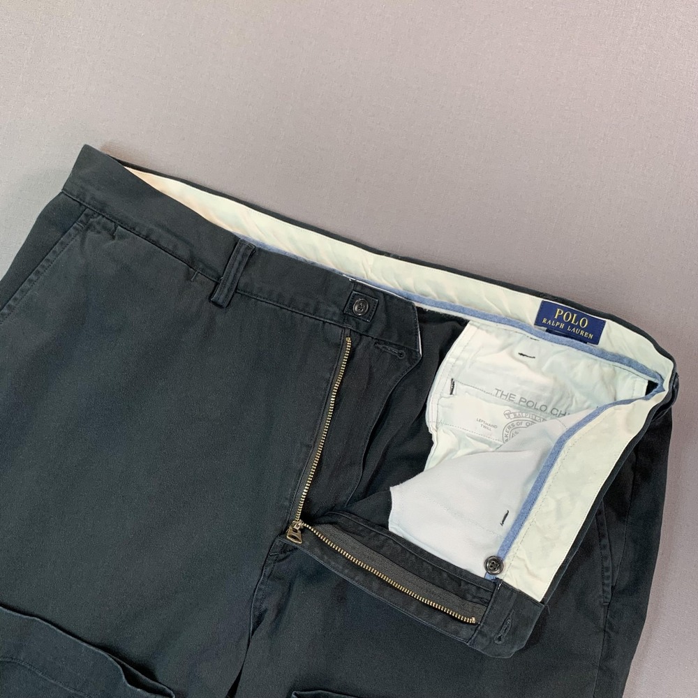 Polo Ralph Lauren Pants Mens 40x30 Black Polo Chino Classic Fit Straight Cotton